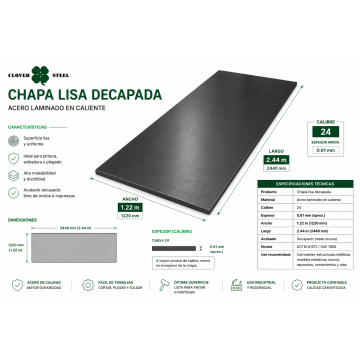 CHAPA DECAPADA 24(1.22X2.44...