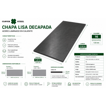 CHAPA DECAPADA 16