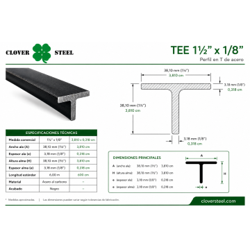 TEE 1½x⅛