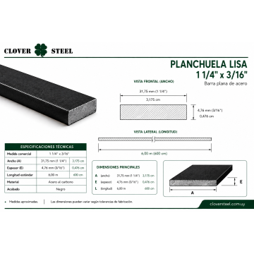 PLANCHUELA 1¼X³/¹⁶